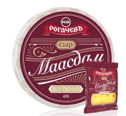 а МААСДАМ сыр РОГАЧЕВ 45% 1кг Беларусь бзмж