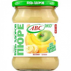 450г ЯБЛОКО-БАНАН Пюре Будь Здоров ABC Беларусь (6)