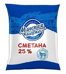 б 400г СМЕТАНА 25% Минская Марка Беларусь бзмж (15)(45)