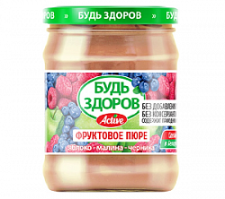450г ФРУКТОВЫЙ МИКС Пюре Будь Здоров ABC Беларусь (6)