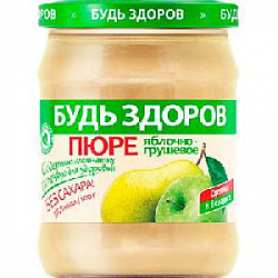 280г ЯБЛОКО-ГРУША Пюре Будь Здоров ABC Беларусь (12)